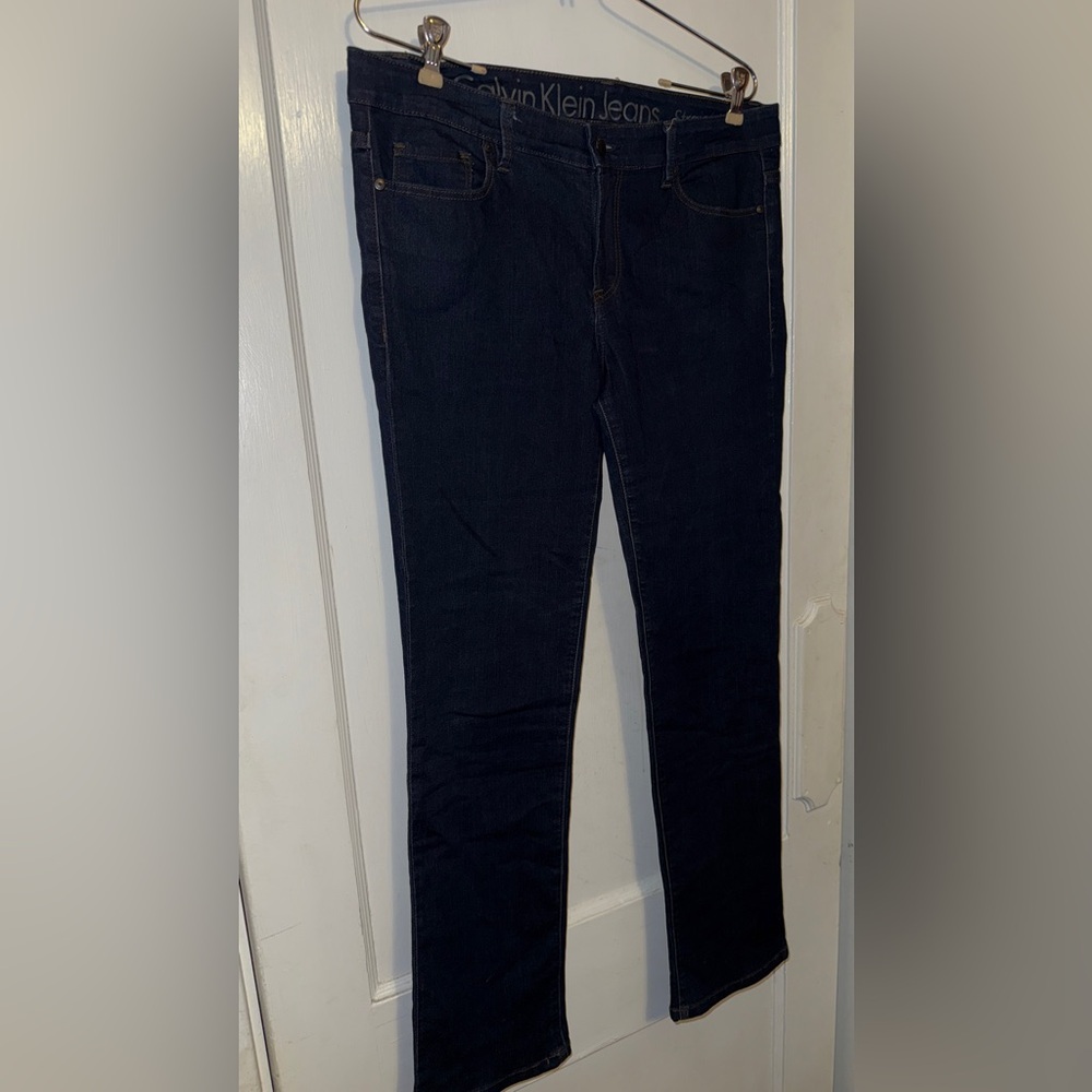 Calvin Klein Straight Dark Wash Jeans Size 10/30